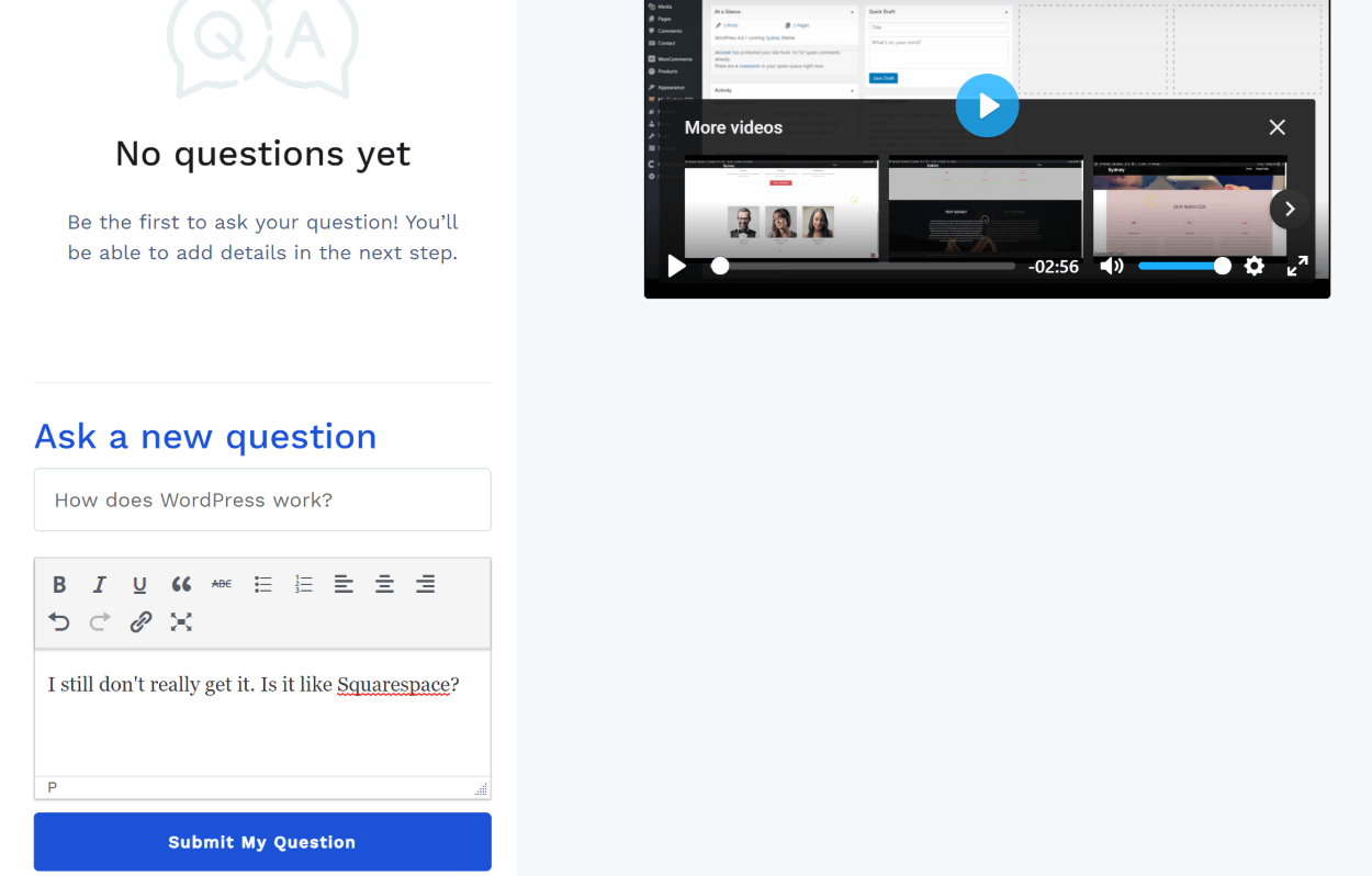 Questions et réponses dans Tutor LMS