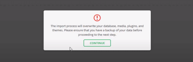Un avviso sul ripristino di uno snapshot di WordPress