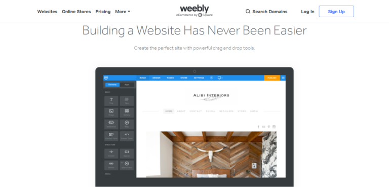 Weebly facilità d'uso