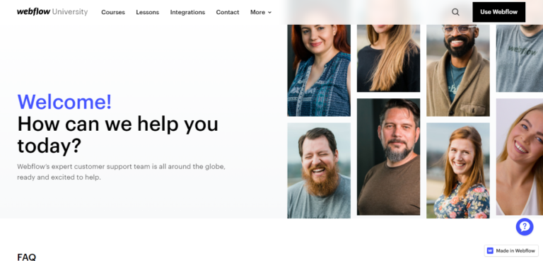 Servizio clienti Webflow
