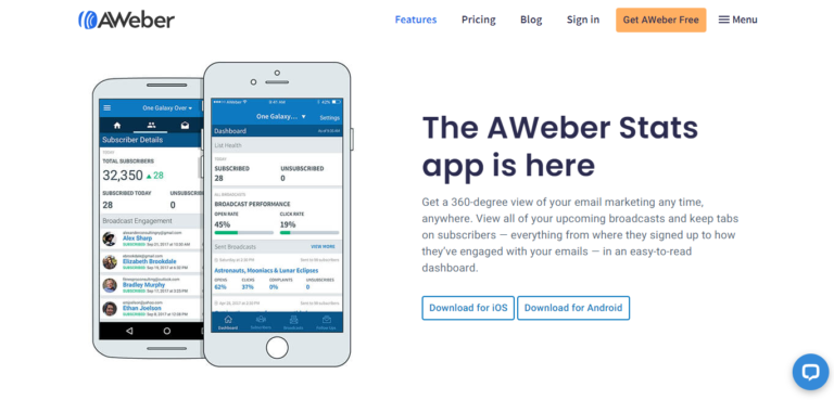 AWeber test e reportistica