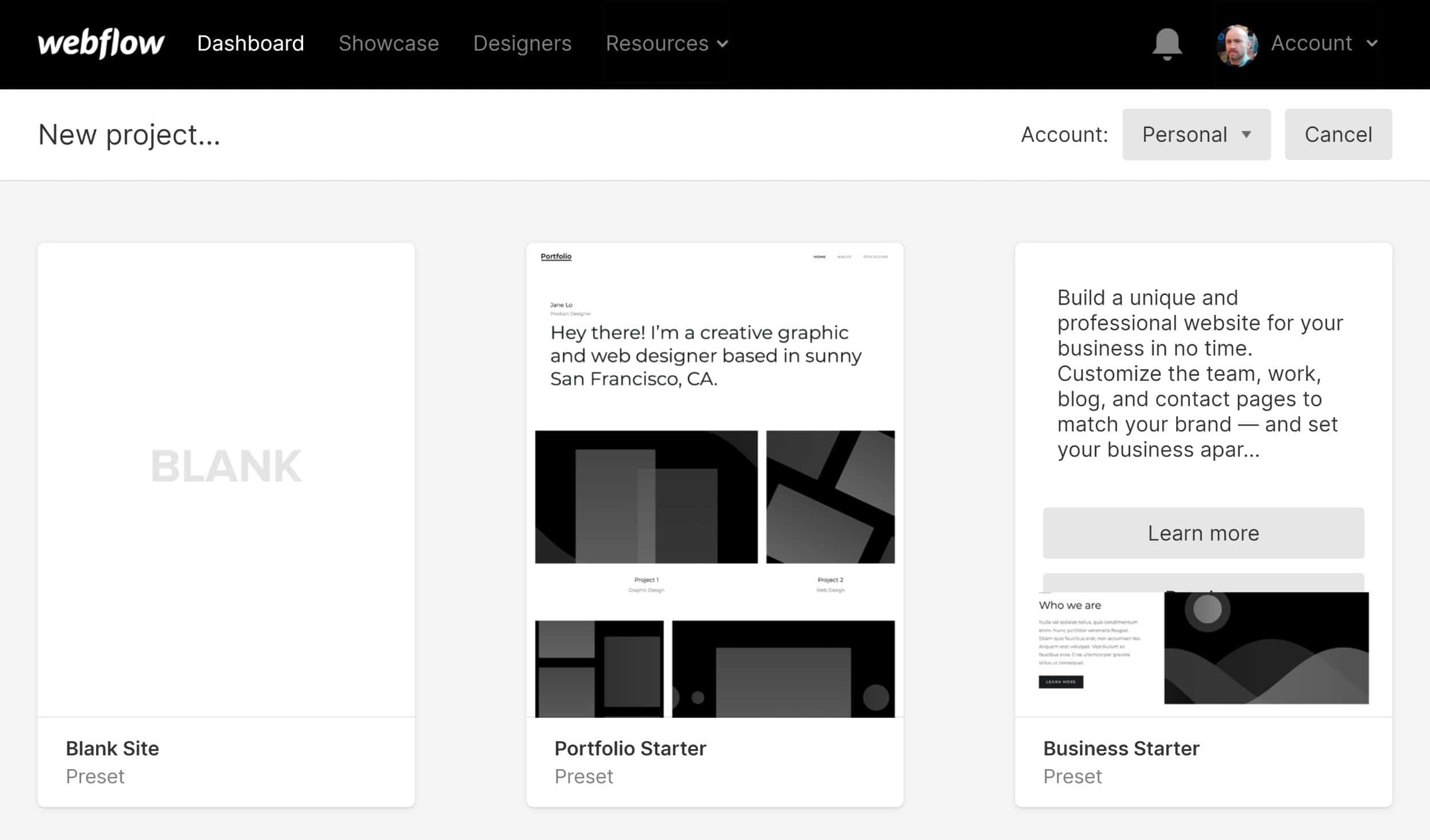 Creazione di un nuovo progetto in Web Flow