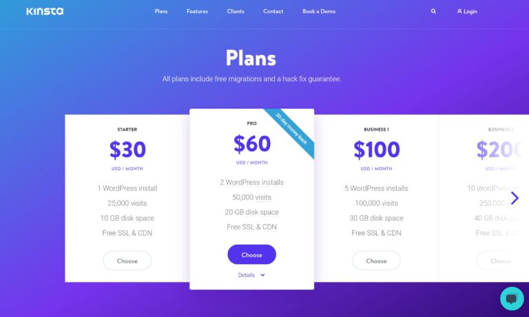 Prezzi Kinsta