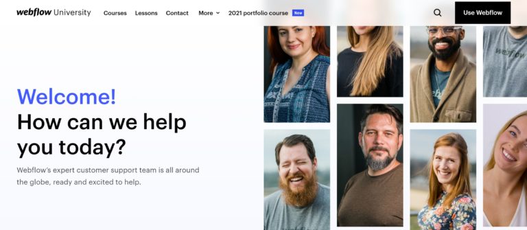Pagina di supporto del flusso web