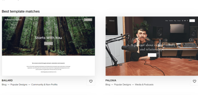 Modelli Squarespace