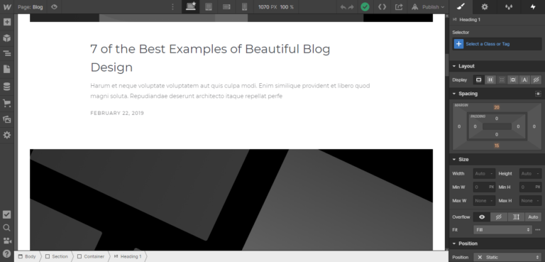 Blog sul flusso web