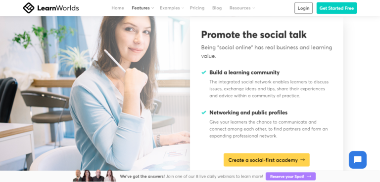 Costruzione della comunità di LearnWorlds