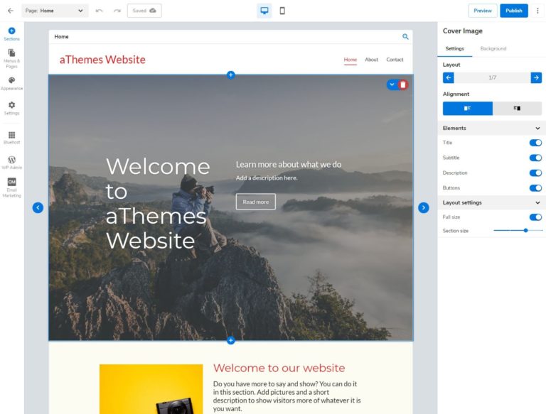 Bluehost Drag-and-Drop-Builder