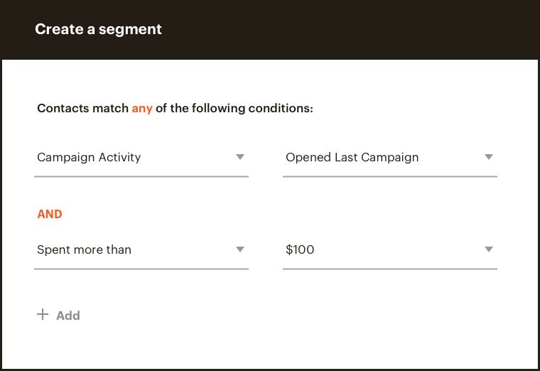 Segmentazione Mailchimp