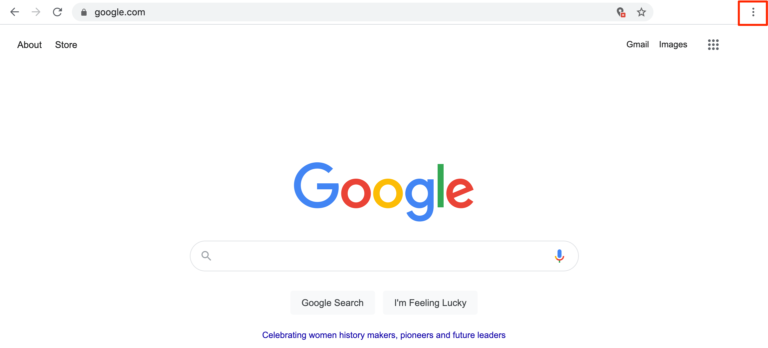 Il pulsante delle impostazioni di Chrome.