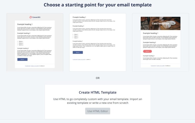 Modelli di email di ConvertKit