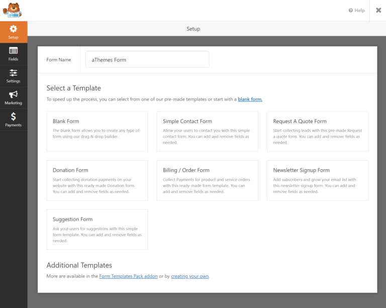 Modelli WPForms