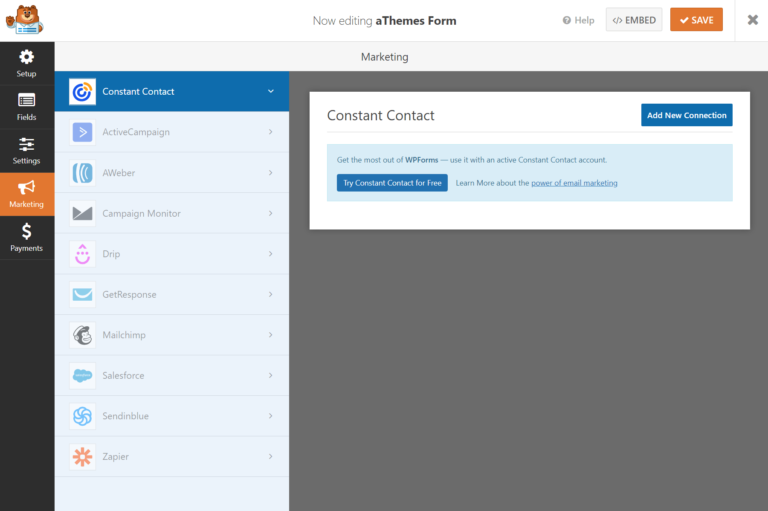 E-mail marketing di WPForms