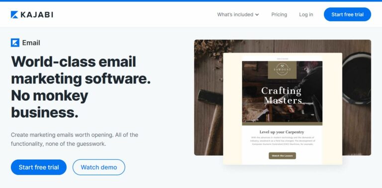 E-mail marketing di Kajabi
