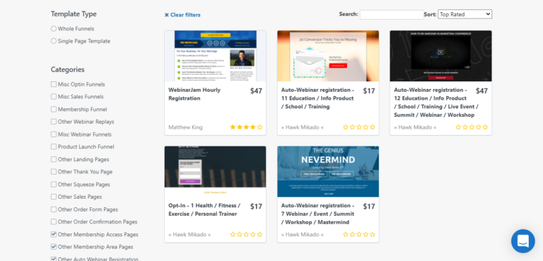 Corsi e abbonamenti ClickFunnels