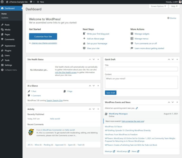 WordPress.orgダッシュボード