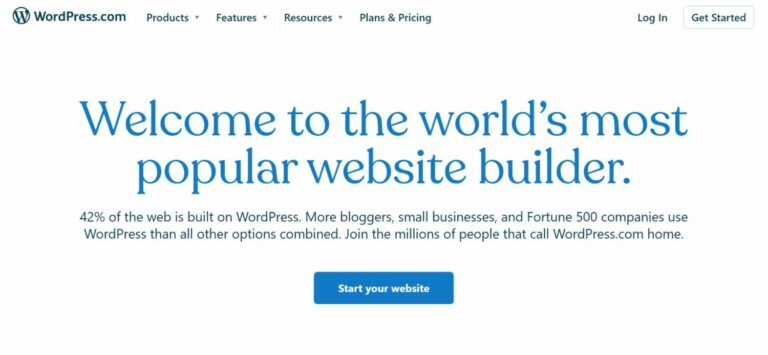 WordPress.comホームページ