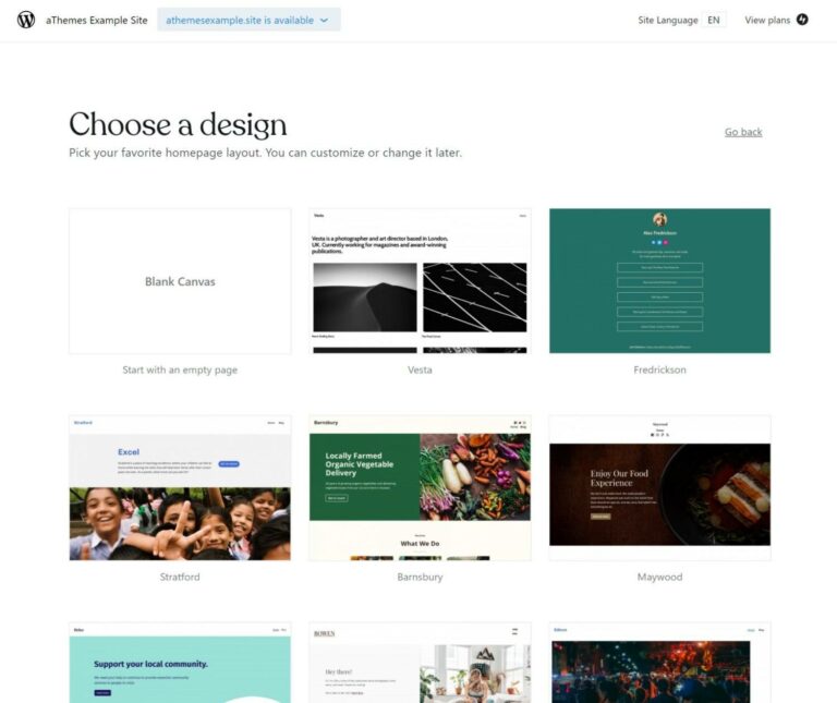 WordPress.comはテーマを選択します