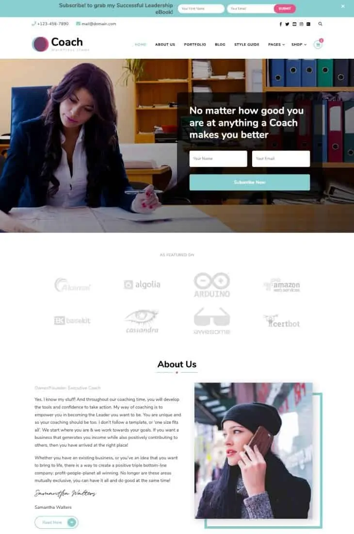 Tema WordPress Blossom Coach Pro