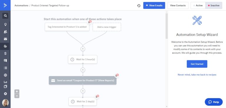 ActiveCampaignの電子メール自動化