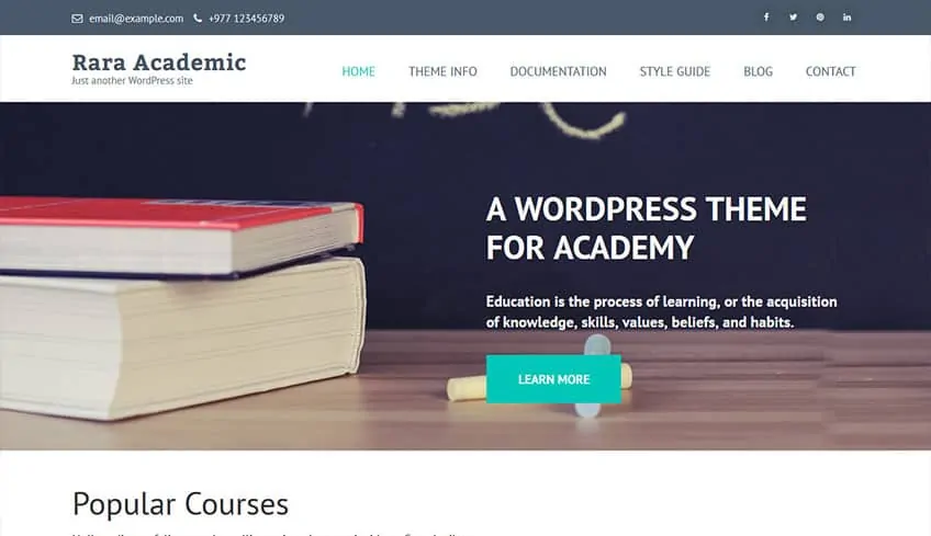 Rara-Академическая бесплатная тема WordPress