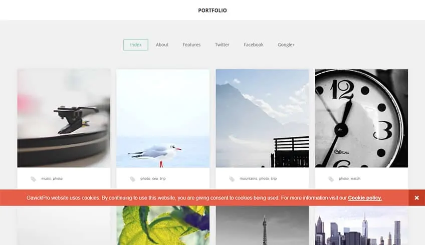 GK Портфолио Бесплатная тема WordPress