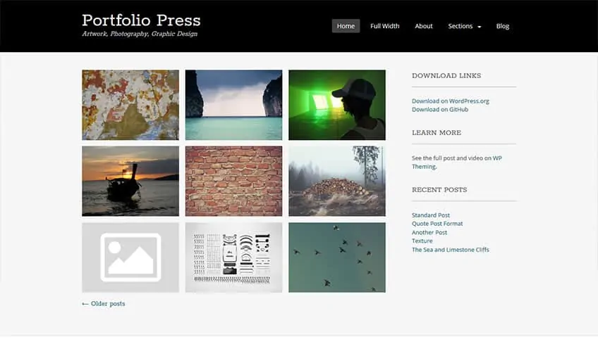 Portfolio-Press Бесплатная тема WordPress