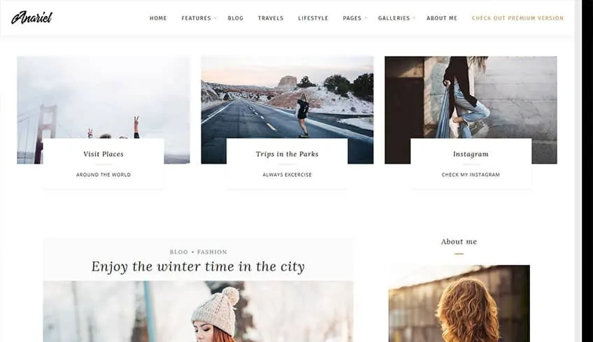 Анариэль Бесплатная тема WordPress