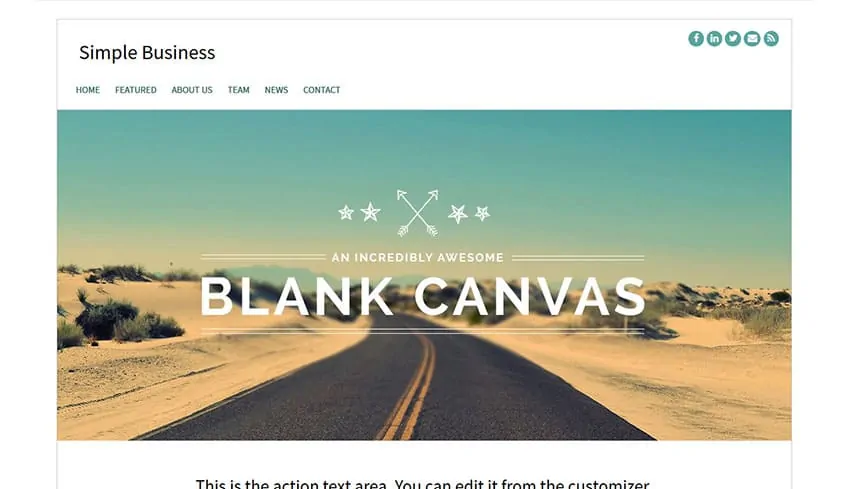 Бесплатная тема WordPress для простого бизнеса