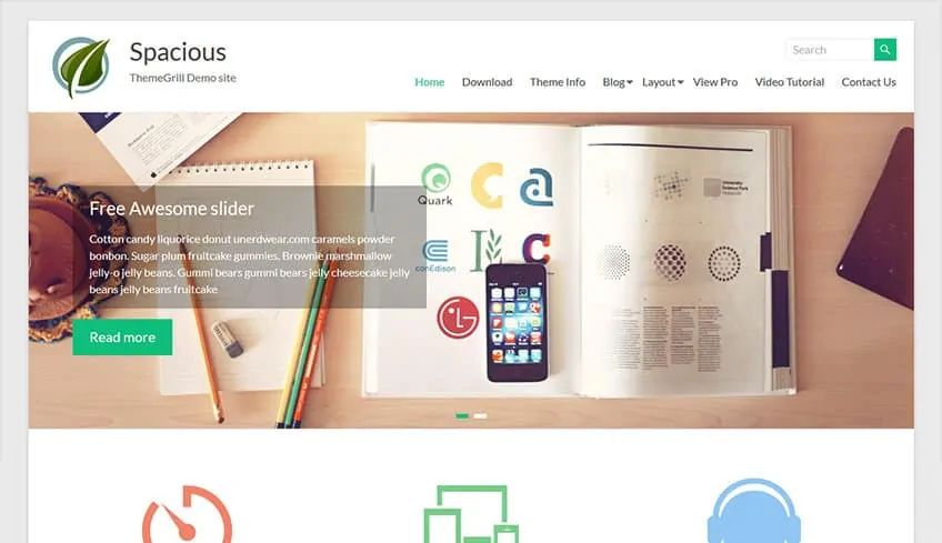 Просторная бесплатная тема WordPress
