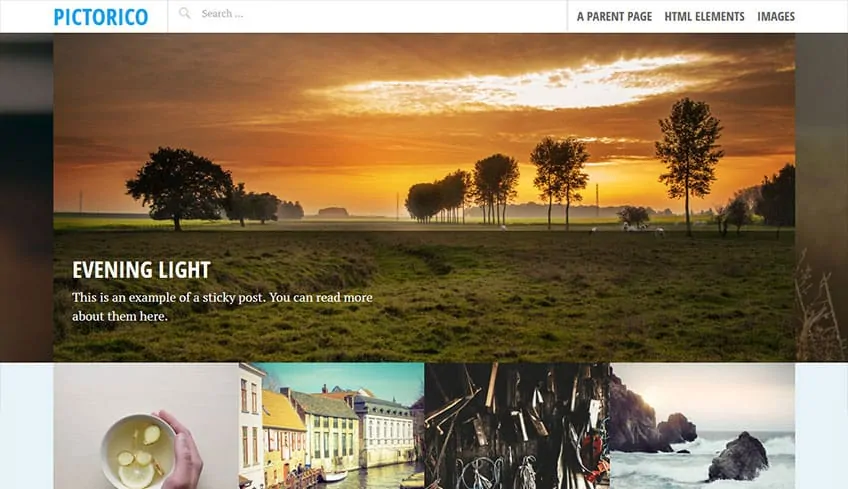 Pictorico Бесплатная тема WordPress