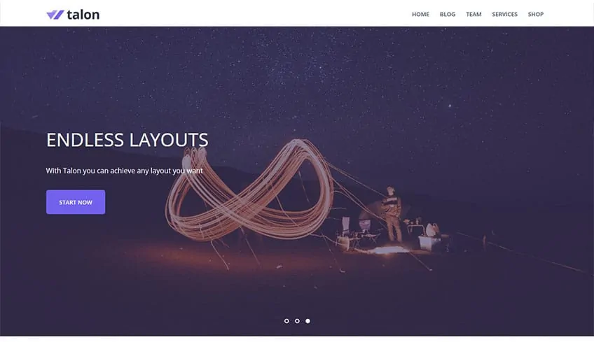 Talon Бесплатная тема WordPress