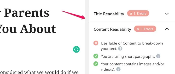 Analisi del contenuto del plugin RankMath per WordPress