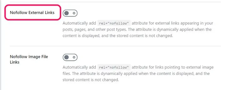 Link Manager esterno del plugin RankMath per WordPress