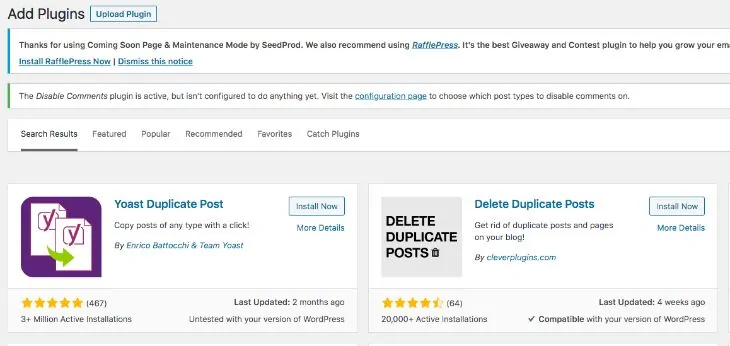 Publicación duplicada en WordPress