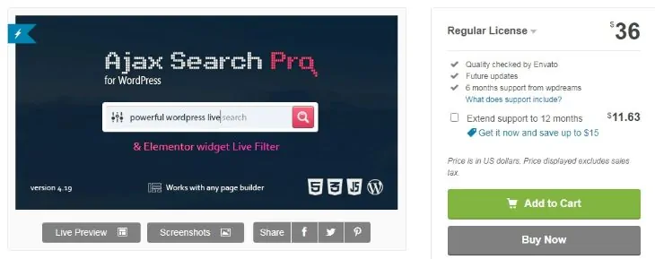 Ajax Search ProWordPress検索プラグイン