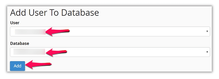 come dare l'accesso dell'utente al database.