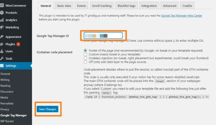 salva le modifiche su Google Tag Manager