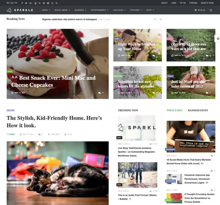 Sparkle tema del forum WordPress
