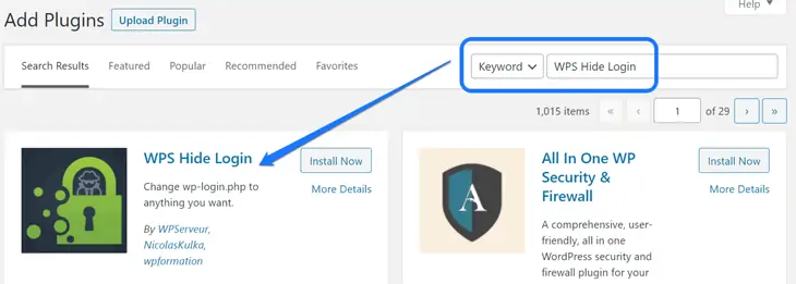 WPS Hide LoginWordPressプラグインのインストールとアクティブ化