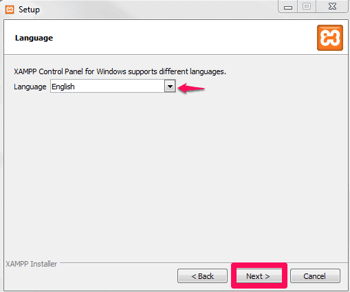 xamppWindows言語