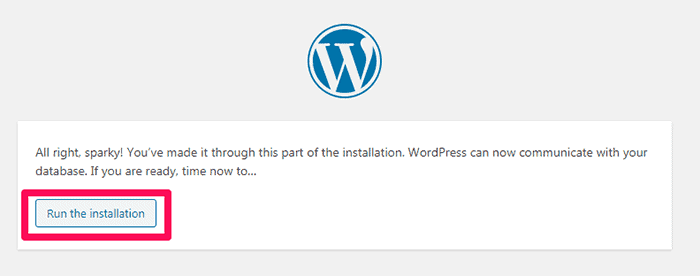 WordPressのインストール