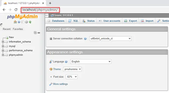 Xampp phymyadmin