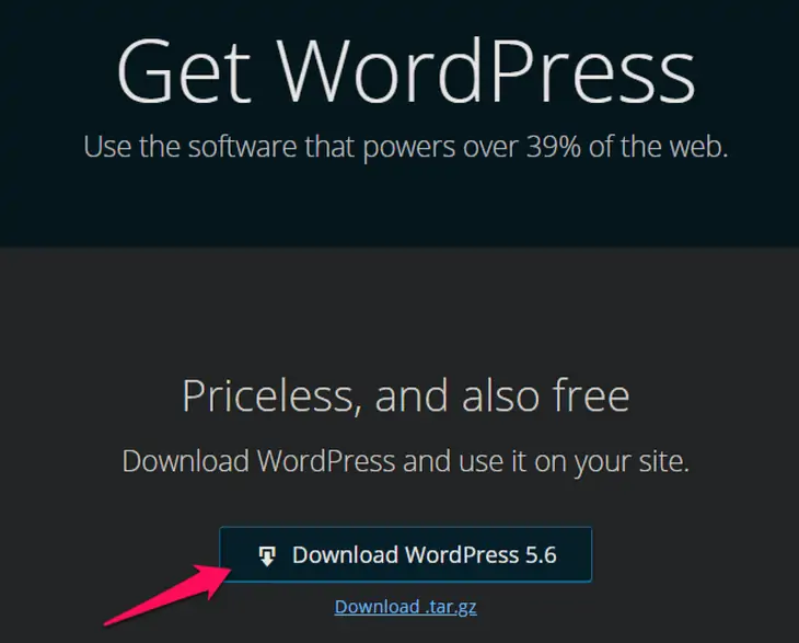 unduh WordPress ke sistem Anda
