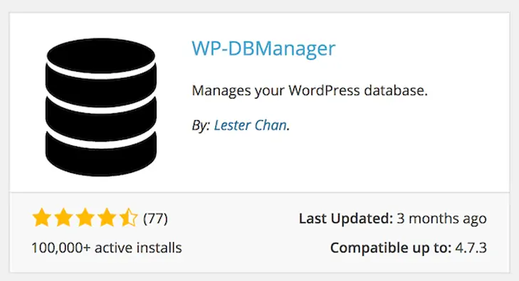 Plugin de banco de dados WP-DBManager