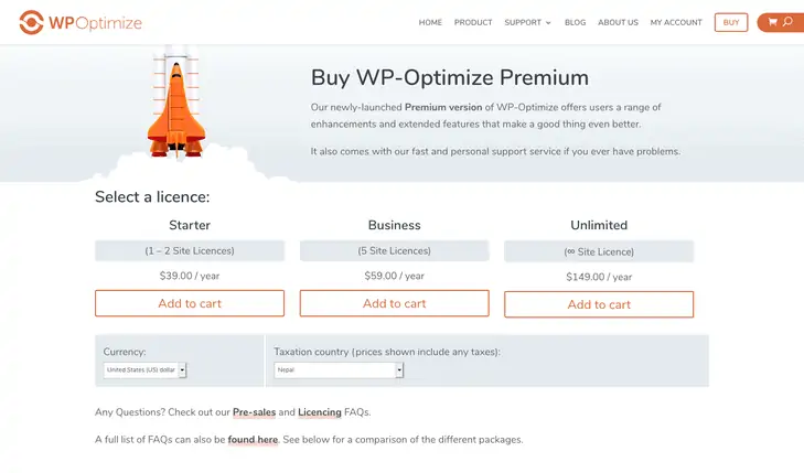 Plugin de banco de dados WP Optimize
