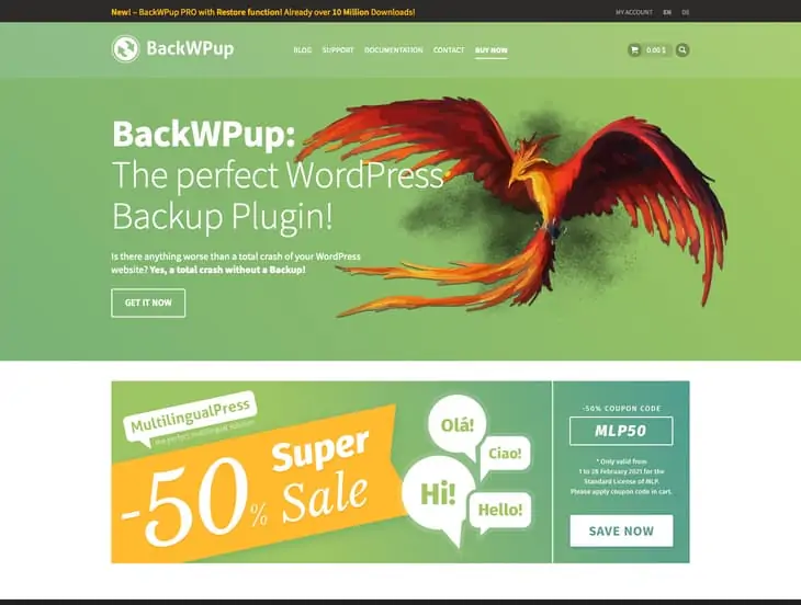 Plugin de banco de dados BackWPup Pro