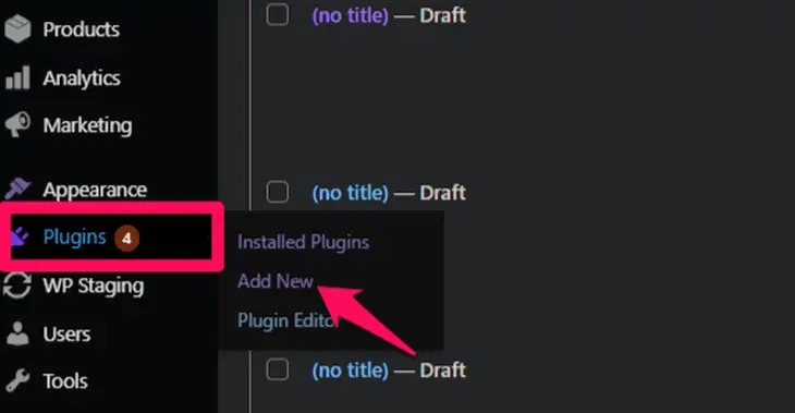 füge ein neues Plugin auf WordPress hinzu