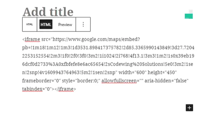 Beispiel für das manuelle Einbetten von Google Maps