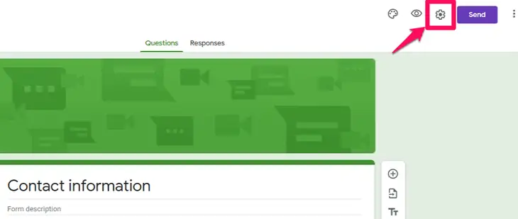 pengaturan di Google Formulir